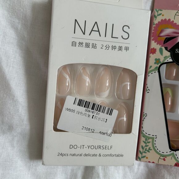 New Press on Assorted Nails Lot Square, Almond, Round - Picture 2 of 8